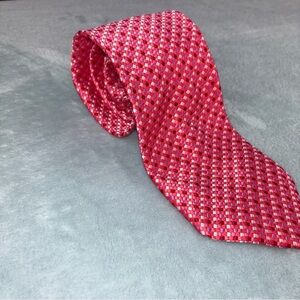 Ike Behar Silk Red Patterned Tie